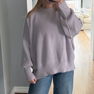 Free People Light Purple East Street Tunic Sweater Size XS